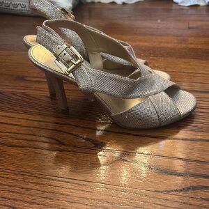 Elegant Gold Strappy Heels